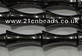 CHE205 15.5 inches 8*16mm bamboo hematite beads wholesale