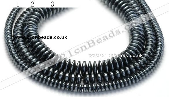 CHE21 16 inches 4mm & 8mm & 12mm coin hematite beads wholesale