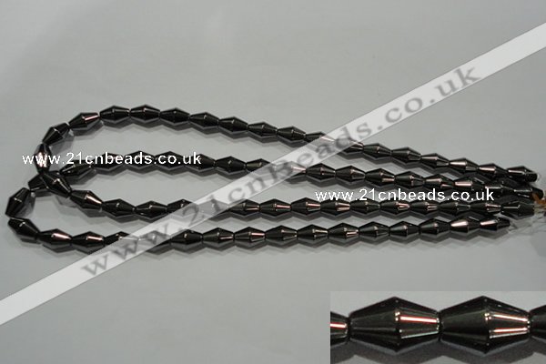 CHE214 15.5 inches 8*12mm bicone hematite beads wholesale