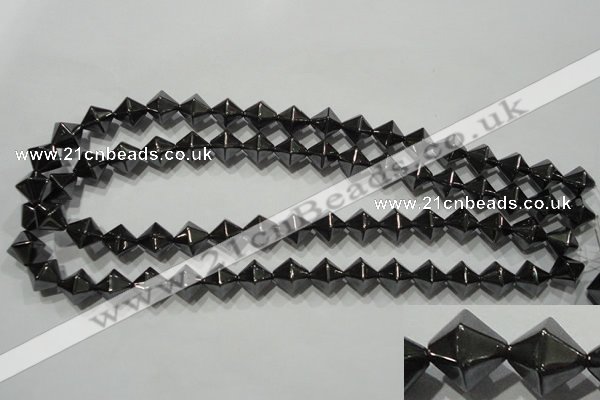 CHE218 15.5 inches 12*12mm faceted bicone hematite beads wholesale