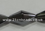CHE219 15.5 inches 10*20mm faceted bicone hematite beads wholesale