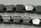 CHE222 15.5 inches 5*8mm faceted cuboid hematite beads wholesale