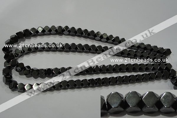 CHE223 15.5 inches 8*8mm faceted cube hematite beads wholesale