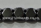 CHE224 15.5 inches 10*10mm faceted cube hematite beads wholesale