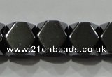 CHE224 15.5 inches 10*10mm faceted cube hematite beads wholesale