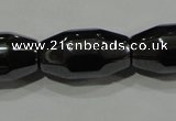 CHE227 15.5 inches 8*16mm faceted rice hematite beads wholesale