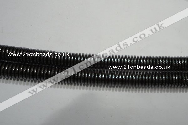 CHE239 15.5 inches 1*6mm dish hematite beads wholesale