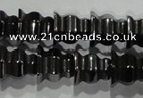 CHE241 15.5 inches 8*8mm tower hematite beads wholesale