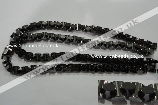 CHE243 15.5 inches 7*9mm bowknot hematite beads wholesale