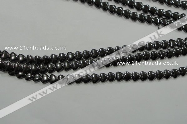 CHE256 15.5 inches 6*6mm heart hematite beads wholesale