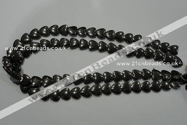 CHE259 15.5 inches 12*12mm heart hematite beads wholesale