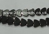 CHE268 15.5 inches 8*8mm heart hematite beads wholesale