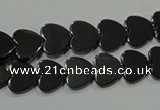 CHE269 15.5 inches 10*10mm heart hematite beads wholesale