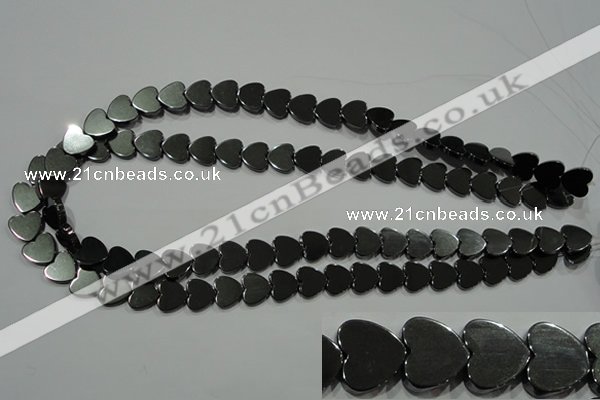 CHE269 15.5 inches 10*10mm heart hematite beads wholesale