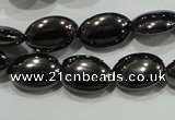 CHE276 15.5 inches 6*10mm oval hematite beads wholesale