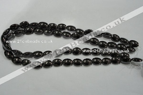 CHE277 15.5 inches 10*14mm oval hematite beads wholesale