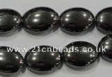 CHE279 15.5 inches 13*18mm oval hematite beads wholesale