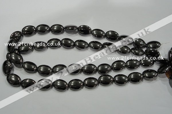 CHE279 15.5 inches 13*18mm oval hematite beads wholesale