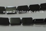 CHE291 15.5 inches 8*13mm rectangle hematite beads wholesale