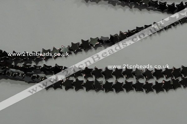 CHE293 15.5 inches 6mm star hematite beads wholesale