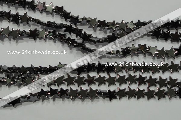 CHE294 15.5 inches 8mm star hematite beads wholesale