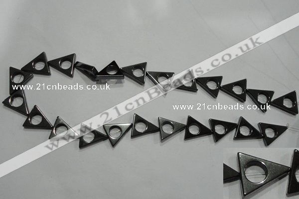 CHE300 15.5 inches 16*18mm triangle hematite beads wholesale