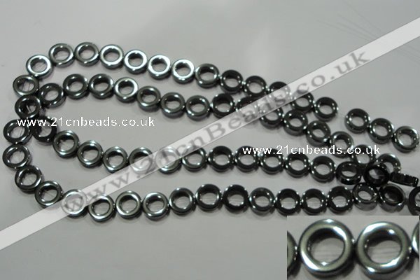 CHE302 15.5 inches 12mm donut hematite beads wholesale