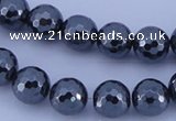 CHE35 16 inches 10mm faceted round hematite beads Wholesale