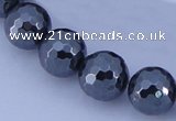 CHE37 16 inches 14mm faceted round hematite beads Wholesale