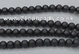 CHE400 15.5 inches 2mm round matte hematite beads wholesale