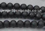 CHE403 15.5 inches 6mm round matte hematite beads wholesale