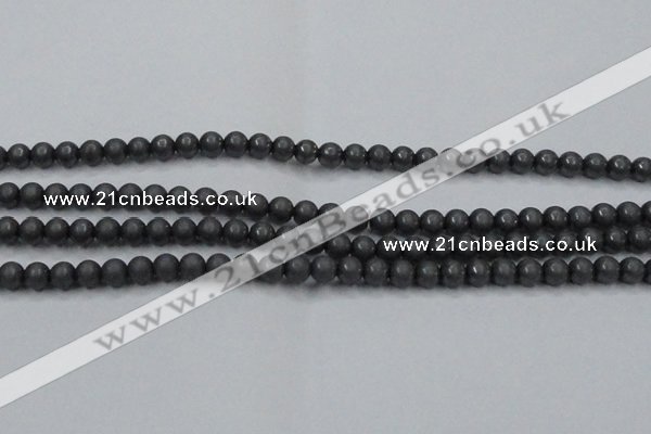 CHE403 15.5 inches 6mm round matte hematite beads wholesale