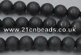 CHE404 15.5 inches 8mm round matte hematite beads wholesale