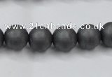 CHE405 15.5 inches 10mm round matte hematite beads wholesale