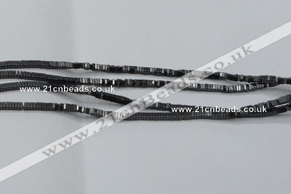 CHE411 15.5 inches 1*3*3mm square matte hematite beads wholesale