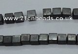 CHE415 15.5 inches 2*2mm cube matte hematite beads wholesale