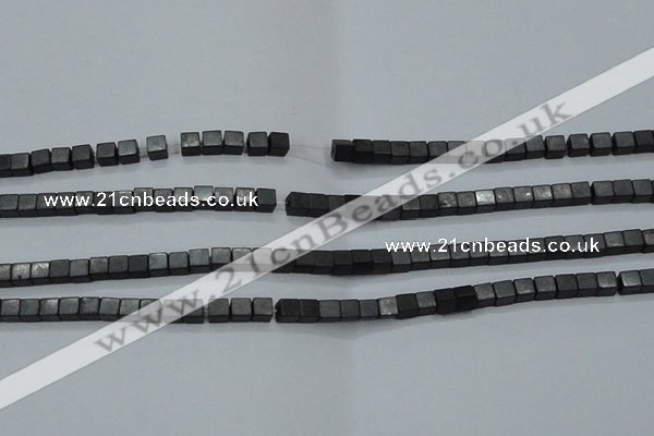 CHE415 15.5 inches 2*2mm cube matte hematite beads wholesale