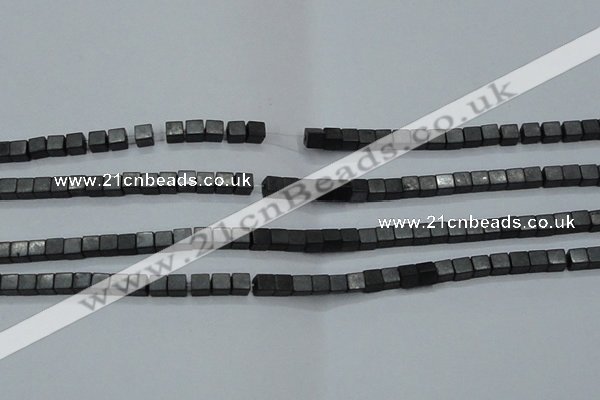 CHE416 15.5 inches 3*3mm cube matte hematite beads wholesale