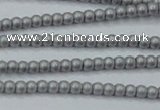 CHE418 15.5 inches 2mm round matte plated hematite beads wholesale