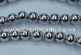 CHE425 15.5 inches 8mm round plated hematite beads wholesale