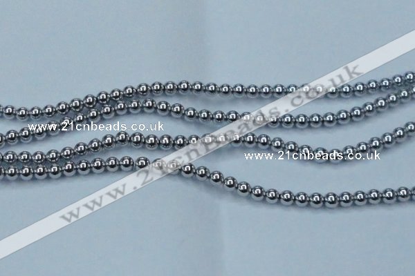 CHE425 15.5 inches 8mm round plated hematite beads wholesale