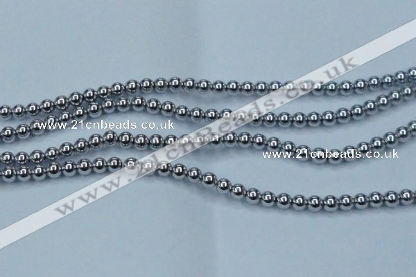 CHE426 15.5 inches 10mm round plated hematite beads wholesale