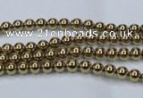 CHE430 15.5 inches 2mm round plated hematite beads wholesale