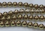 CHE433 15.5 inches 6mm round plated hematite beads wholesale