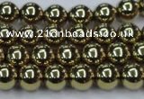 CHE435 15.5 inches 10mm round plated hematite beads wholesale
