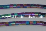 CHE453 15.5 inches 2*2mm cube plated hematite beads wholesale