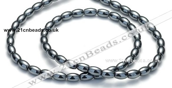 CHE50 15.5  inches 3*5mm rice shape hematite beads Wholesale