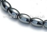 CHE51 15.5  inches 5*8mm rice shape hematite beads Wholesale