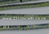 CHE560 15.5 inches 1*2*2mm square plated hematite beads wholesale