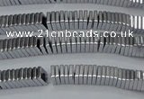 CHE565 15.5 inches 1*2*2mm square plated hematite beads wholesale